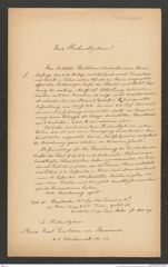 k.k. naturhistorisches Hofmuseum, Intendanzakten 1876-1884 (Hochstetter), Aktenzahl Z.291.A/1884, Seite 1